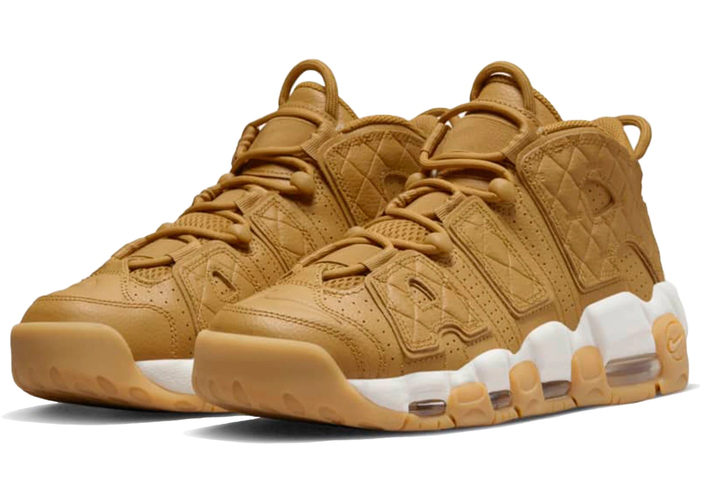スニーカー Nike Air More Uptempo Quilted Wheat Gum Light Brown Nike Air More Uptempo Flax Wheat Size 8. AA4060-200 Jordan