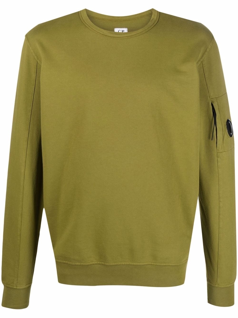 sleeve-pocket cotton sweatshirt - 1