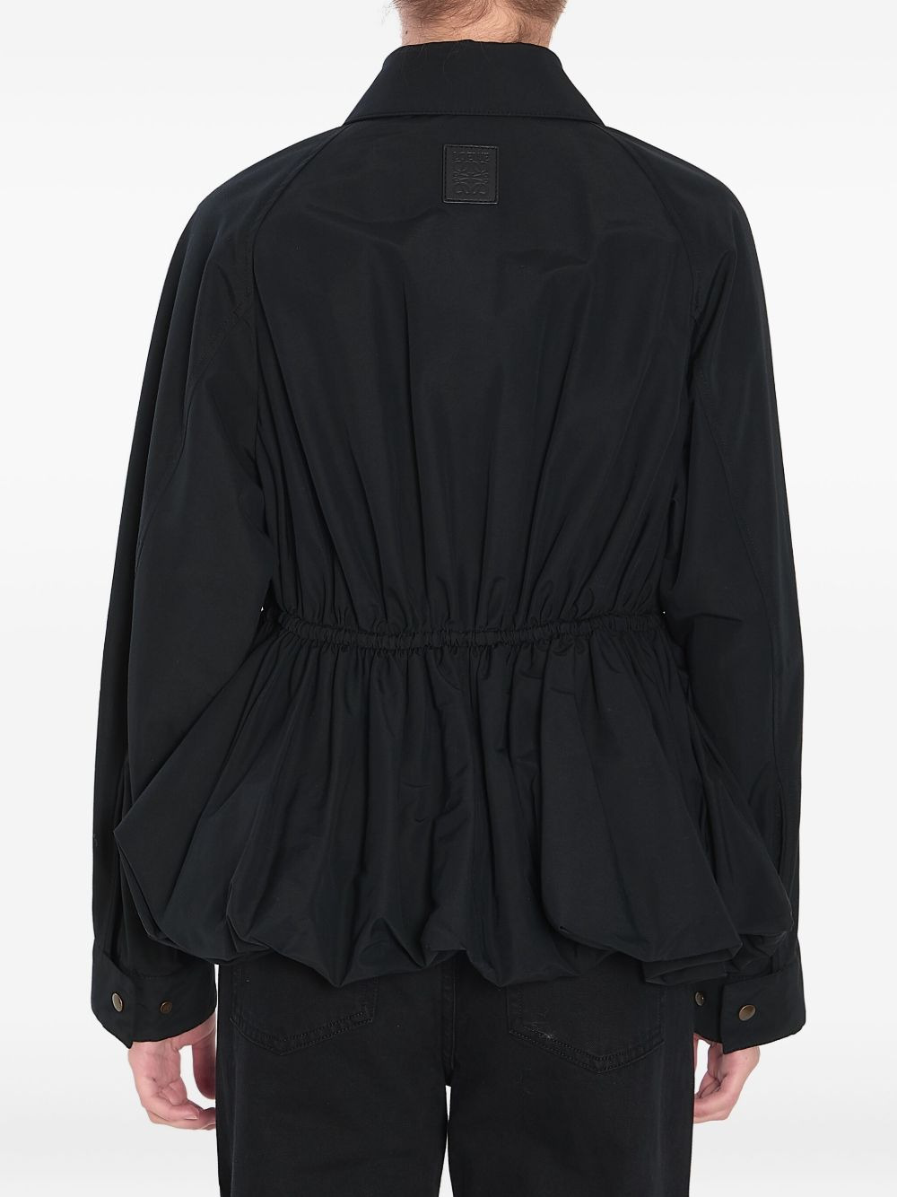 drawstring peplum jacket - 4