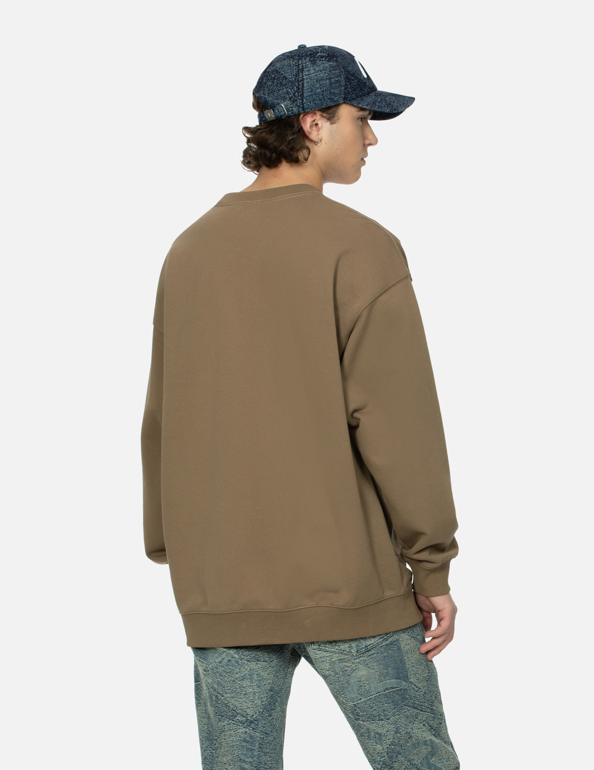 MULTI-POCKETS WITH SEAGULL PRINT LOOSE FIT SWEATSHIRT - 8