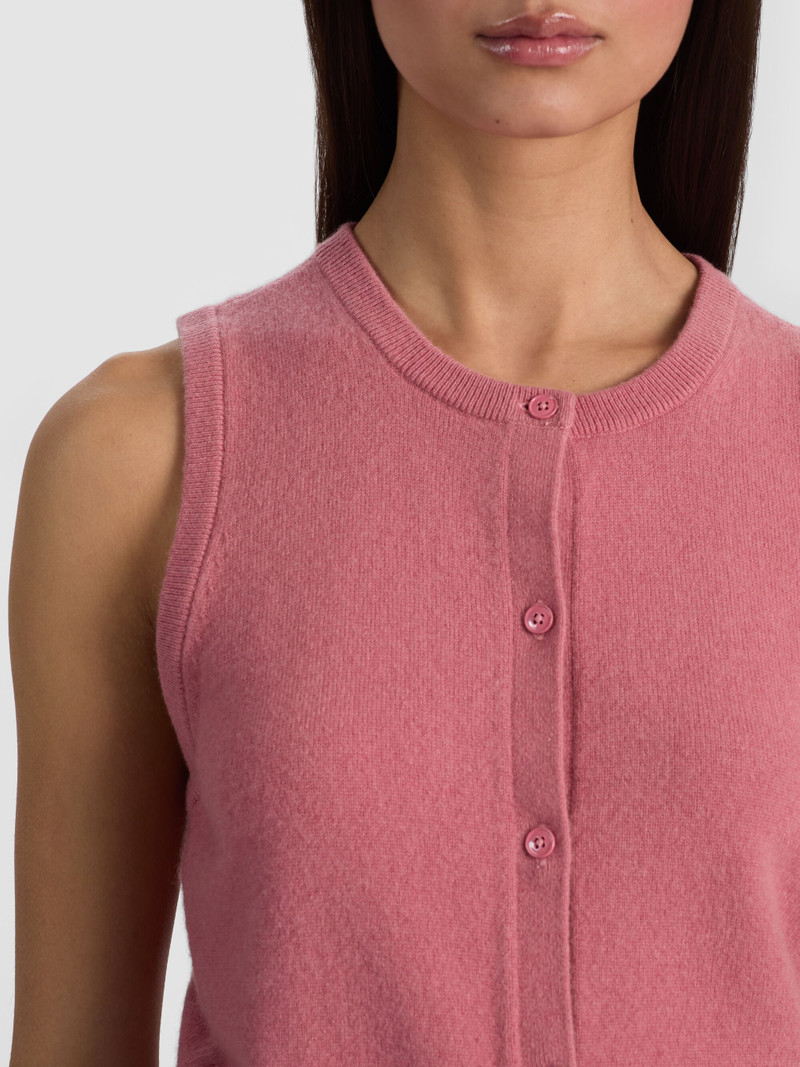 LOLY BUTTON FRONT CASHMERE VEST 5