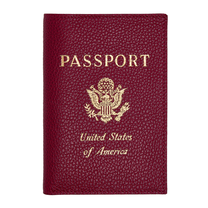 Le Foulonné Passport cover Beetroot - Leather 1