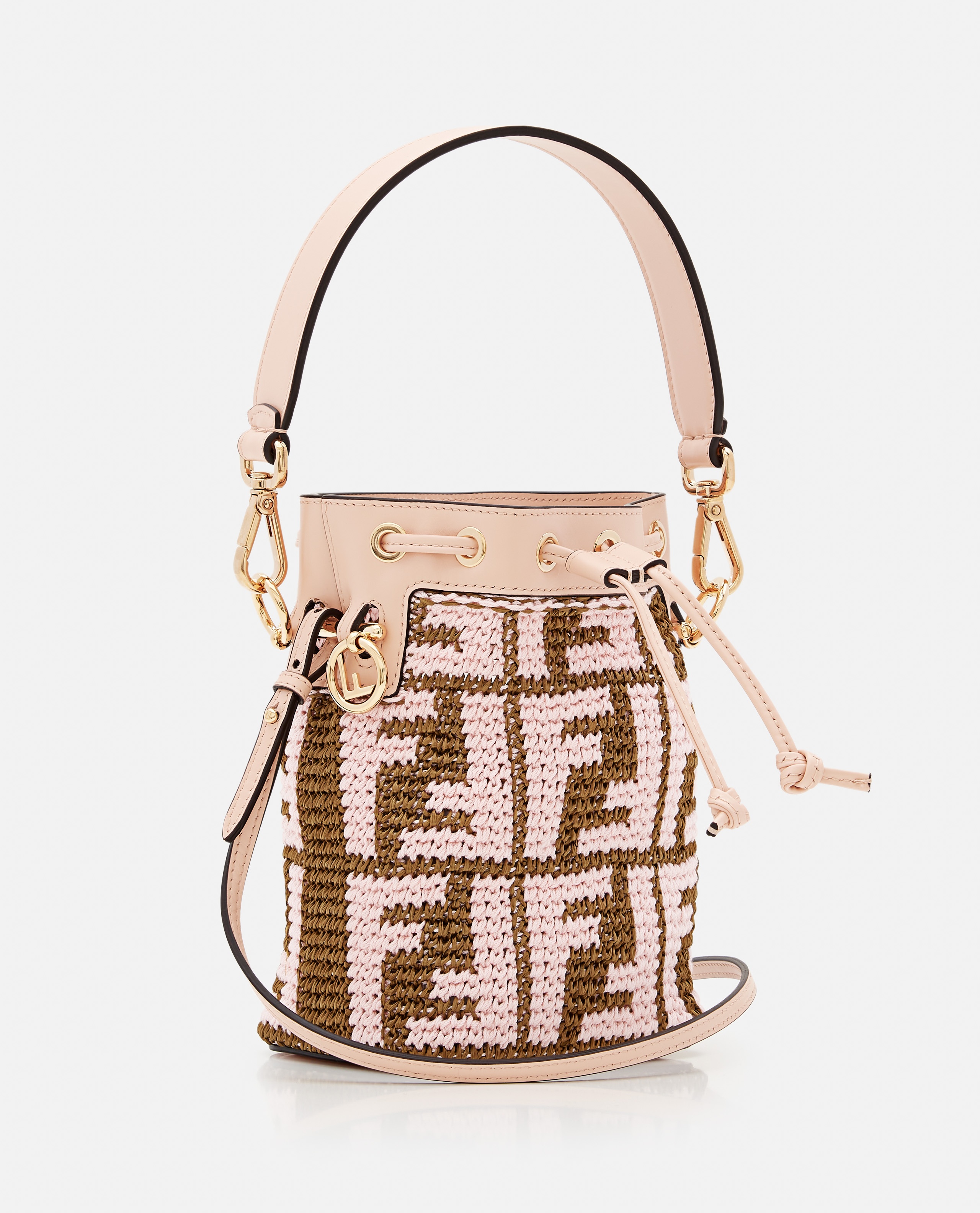 MINI MON TRESOR RAFFIA CROCHET BUCKET BAG - 2