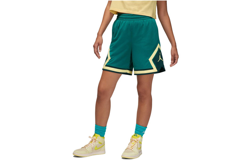 Jordan (WMNS) Air Jordan Sport Diamond Shorts 'Green Yellow' FB4589-318 outlook