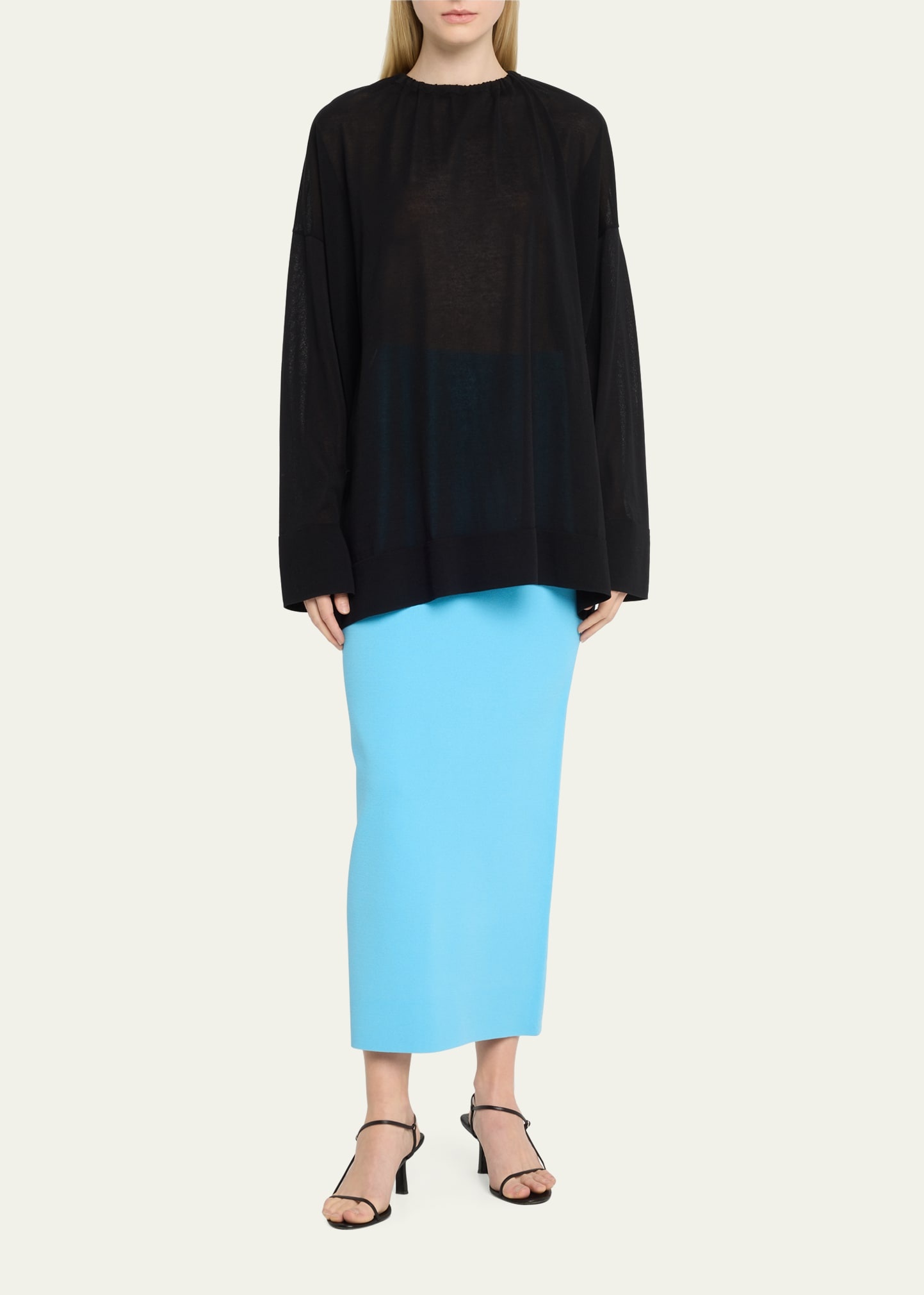 Sandrine Oversized Drawstring Tunic Pullover - 2