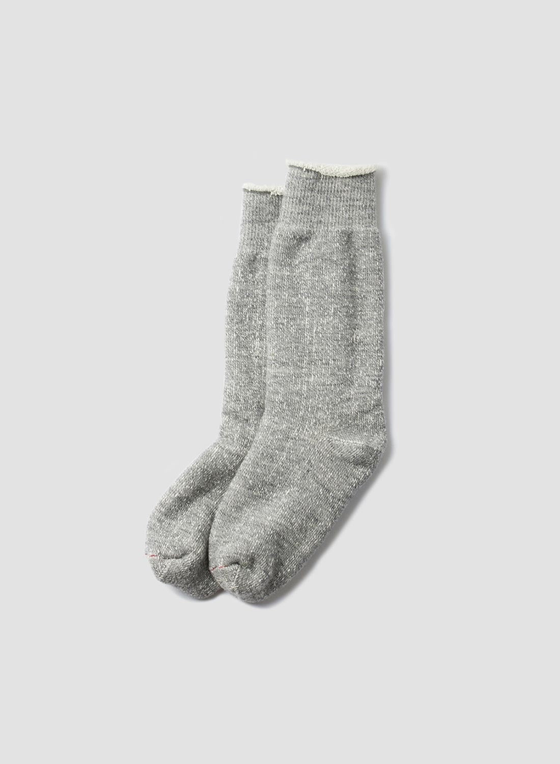 Rototo Double Face Crew Knitted Sock in Grey - 1