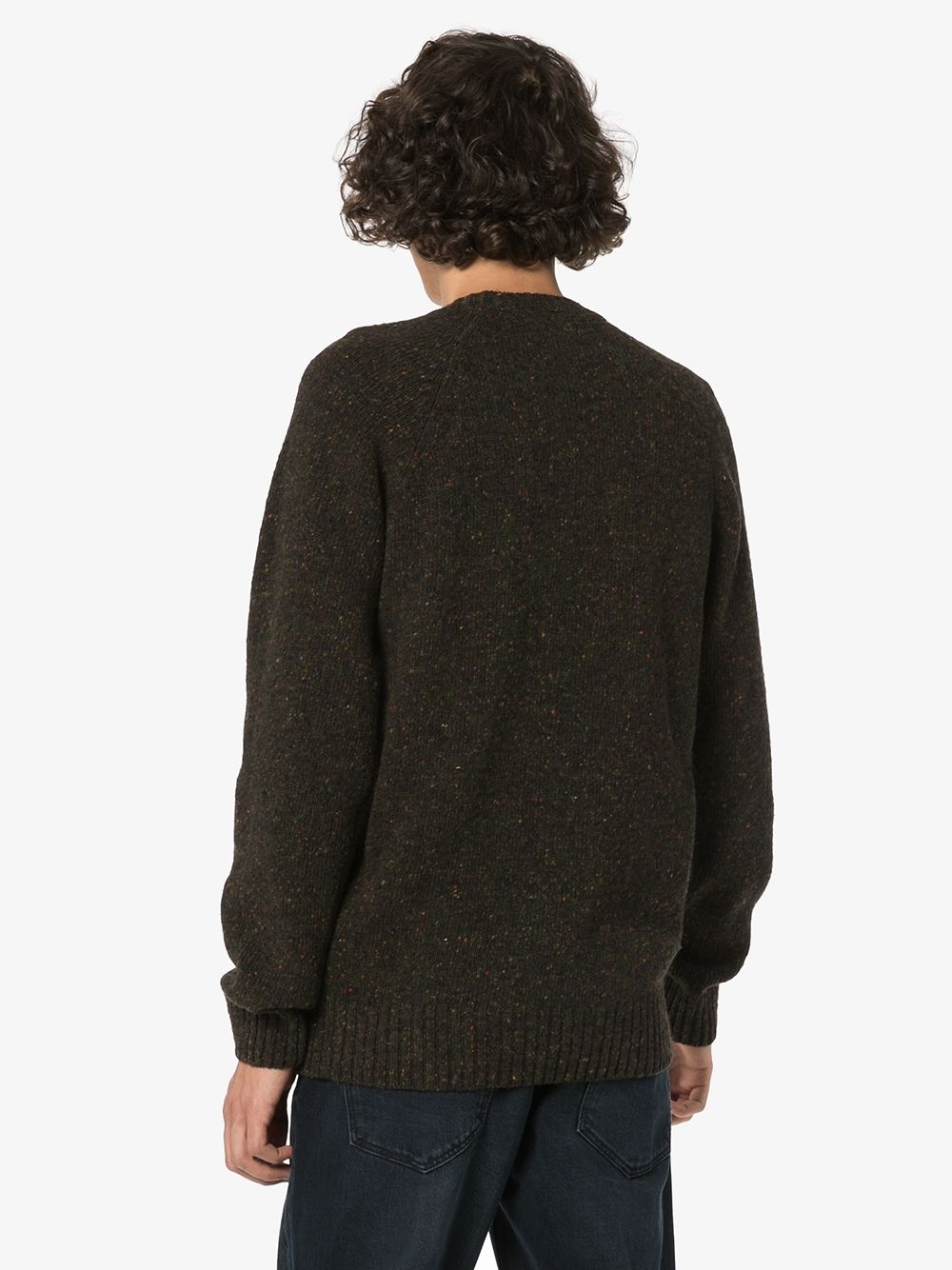 speckled knit crew-neck jumper - 4