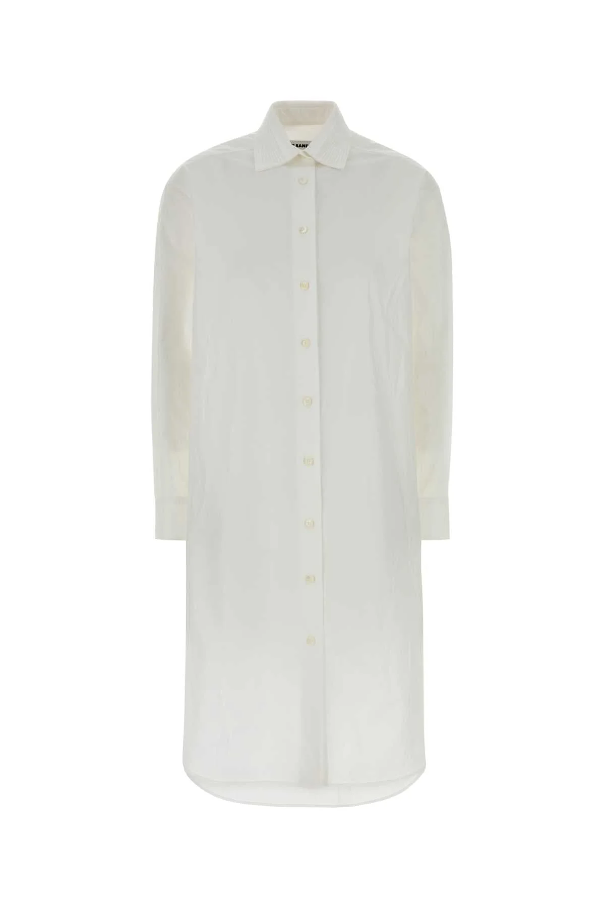 Jil Sander Poplin Shirt Dress Dress — White - 1