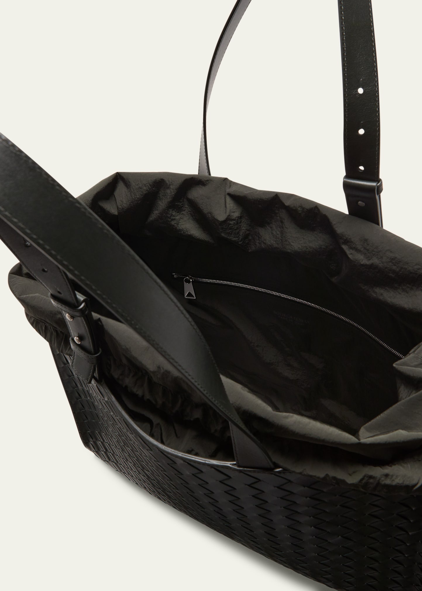 Men's Medium Cassette Paper Intrecciato Leather Tote Bag - 4