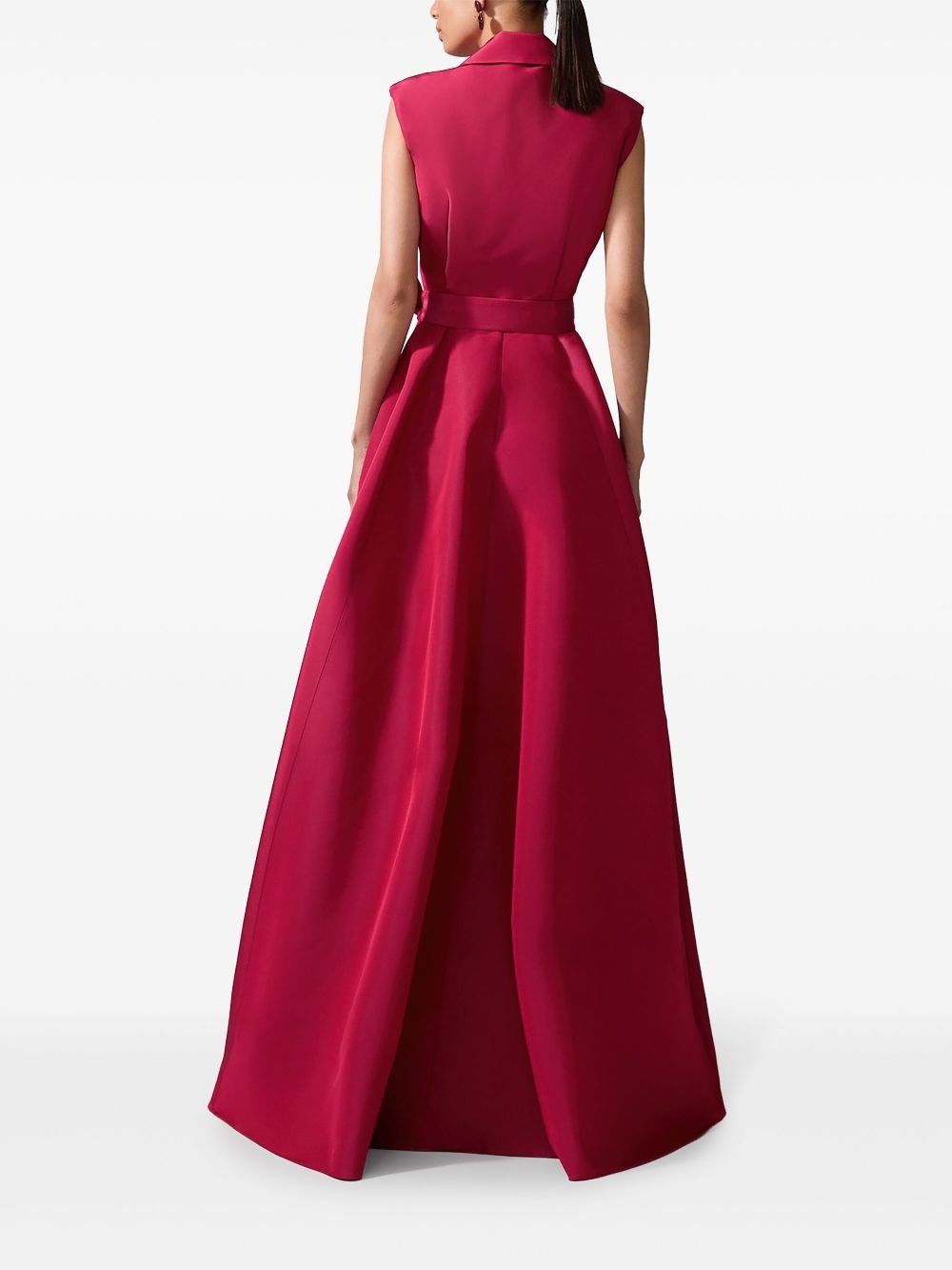 belted trench gown - 3