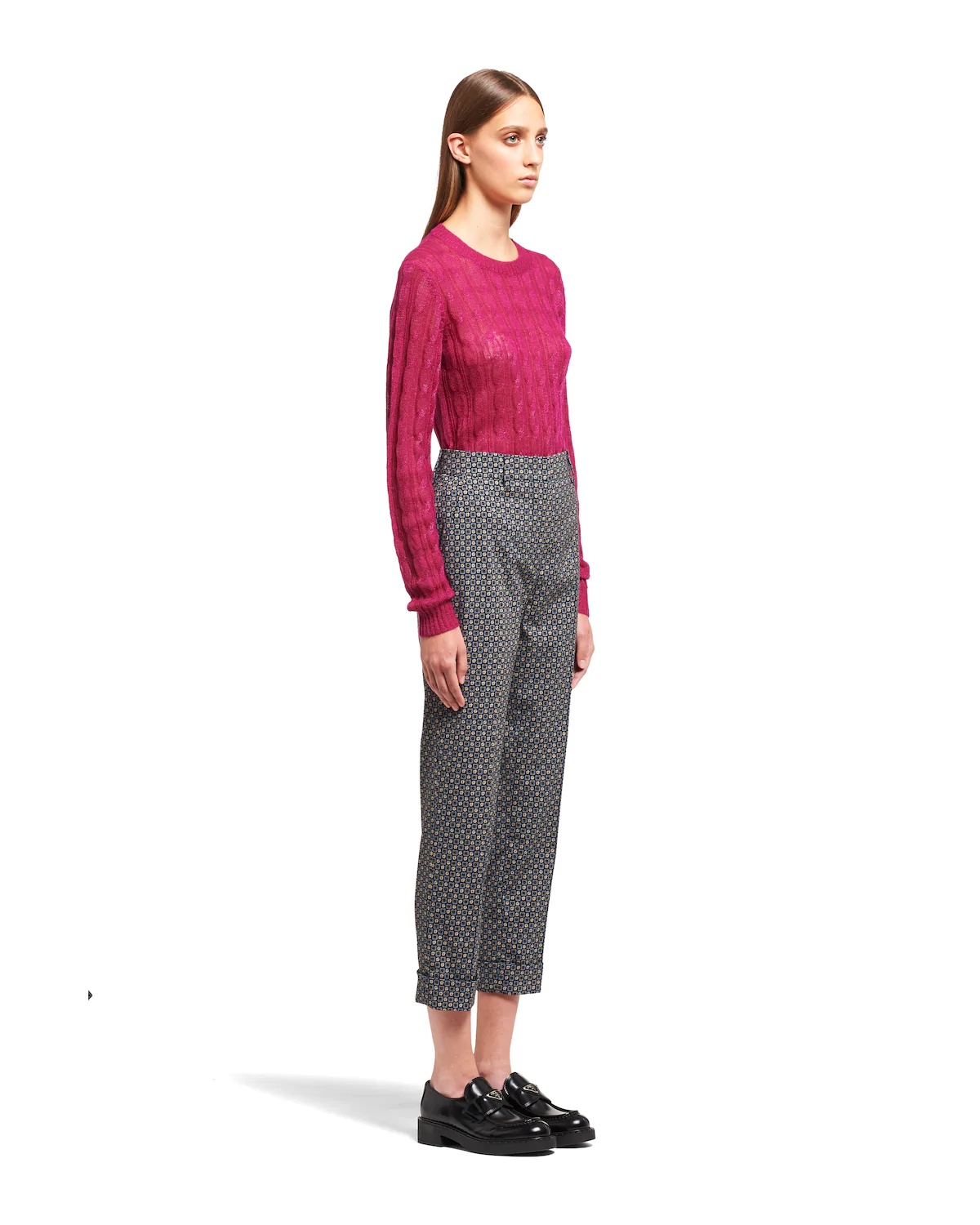 Stretch wool gabardine trousers - 3