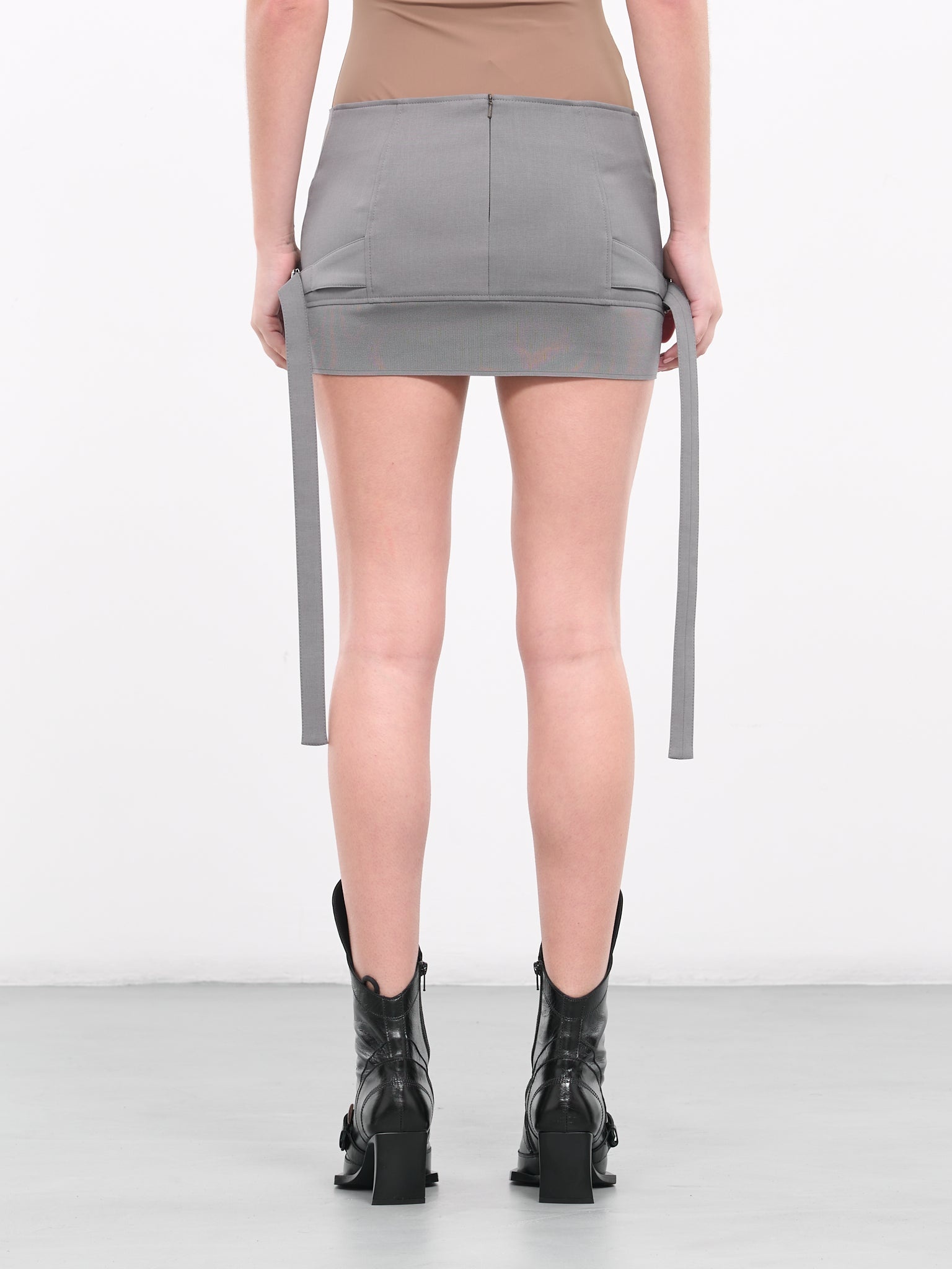 Lace-Up Mini Skirt - 3