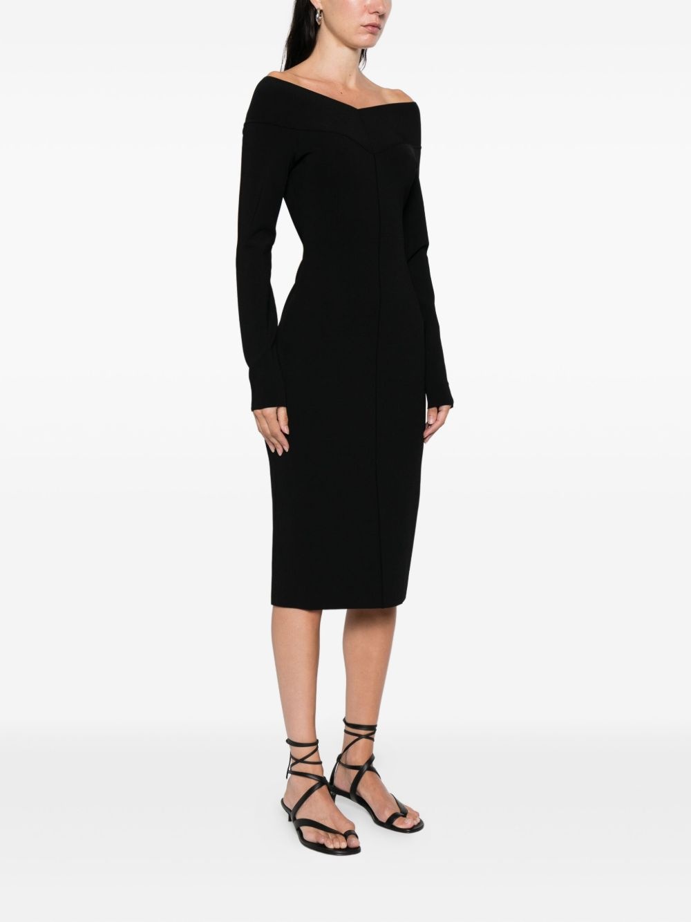 off-shoulder midi dress - 3