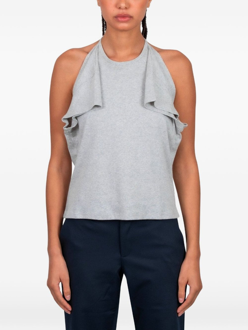 gimaguas Manna ruffled grey top outlook