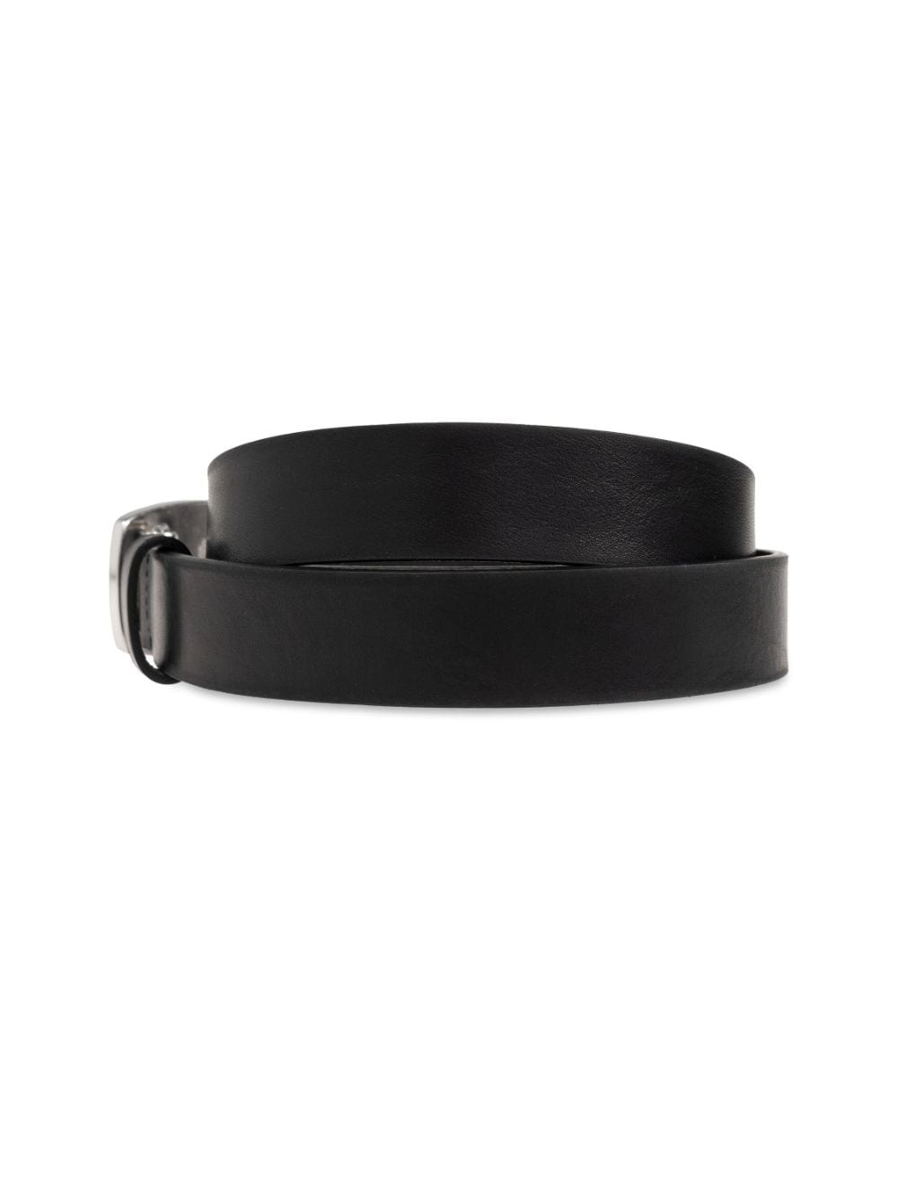 logo-buckle leather belt - 3