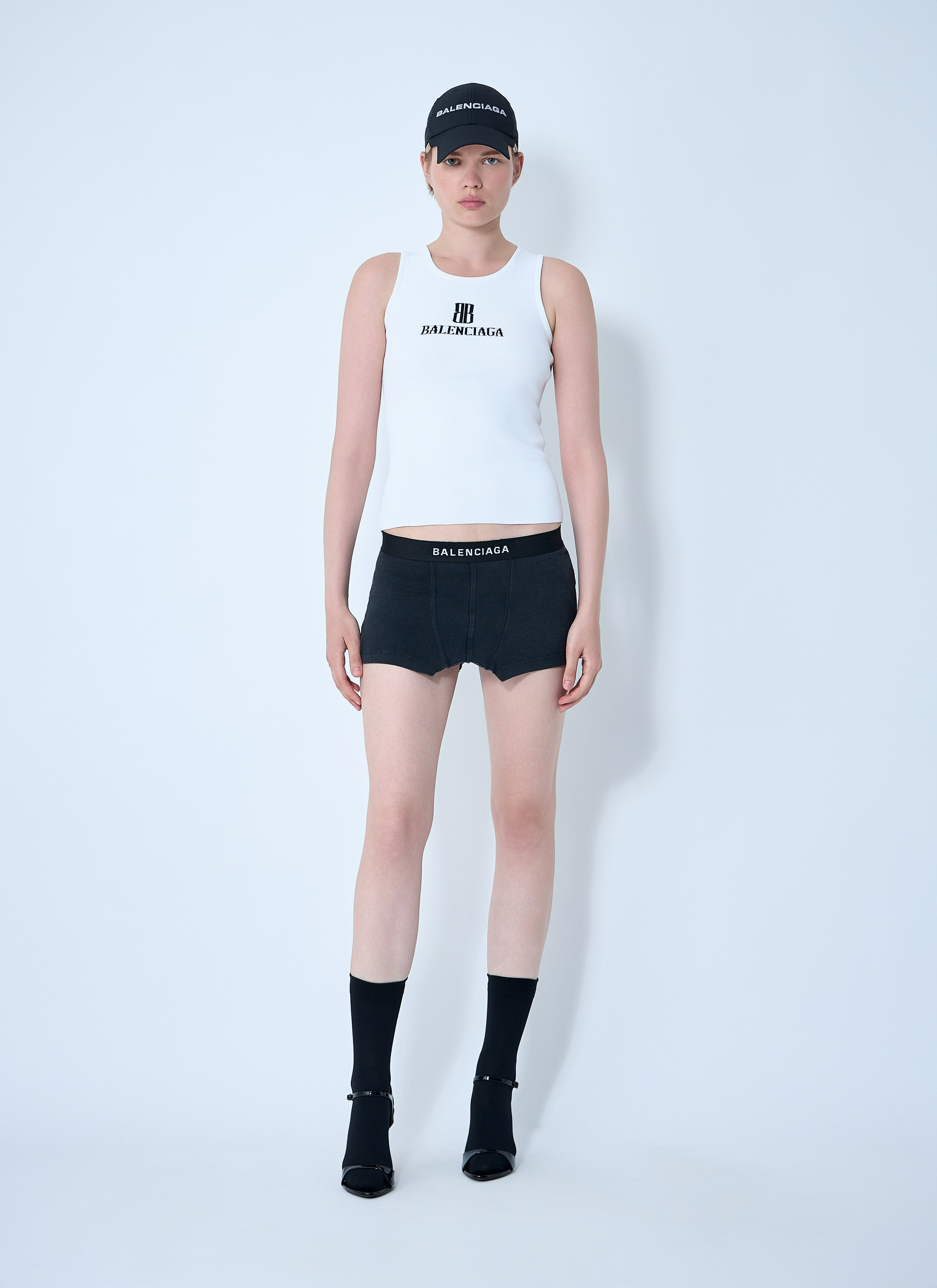 Balenciaga Women Logo Motif Tank Top - 2