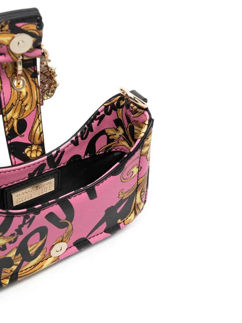 Logo Brush Couture-print shoulder bag - 5