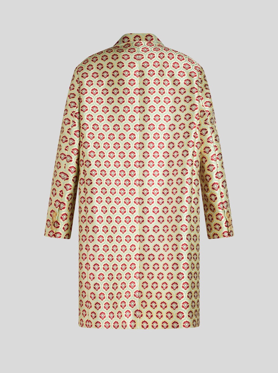 SHINY JACQUARD DUSTER COAT - 6