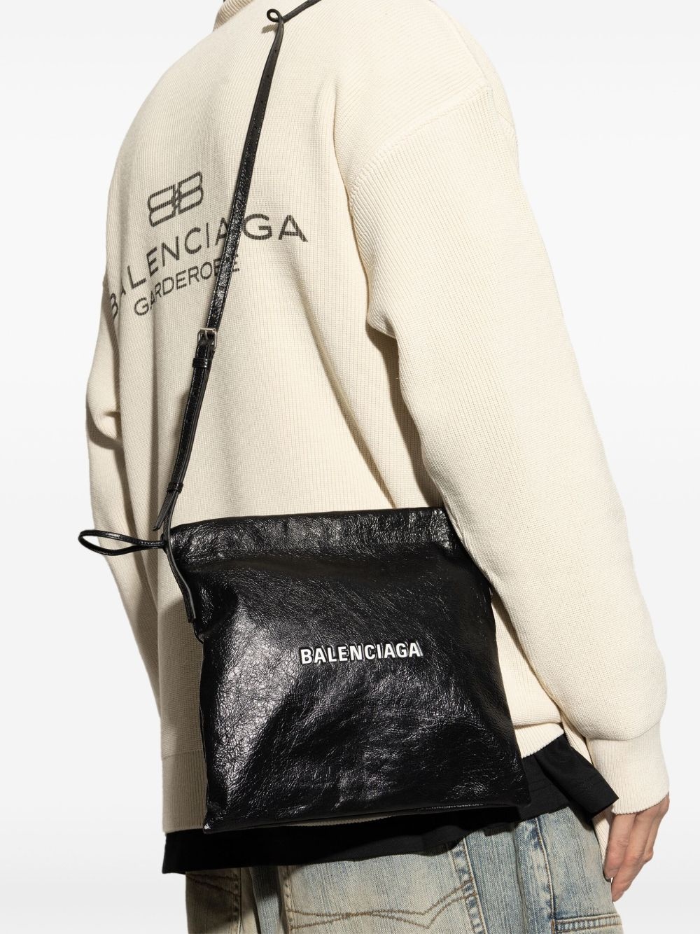 logo-print messenger bag - 2