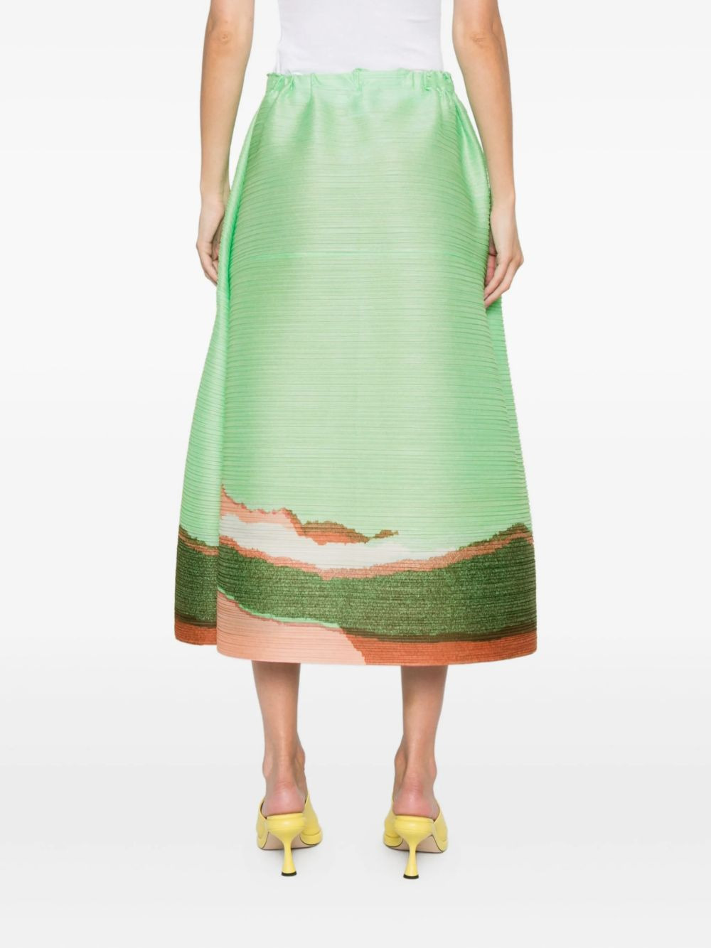Grainy Color printed midi skirt - 4