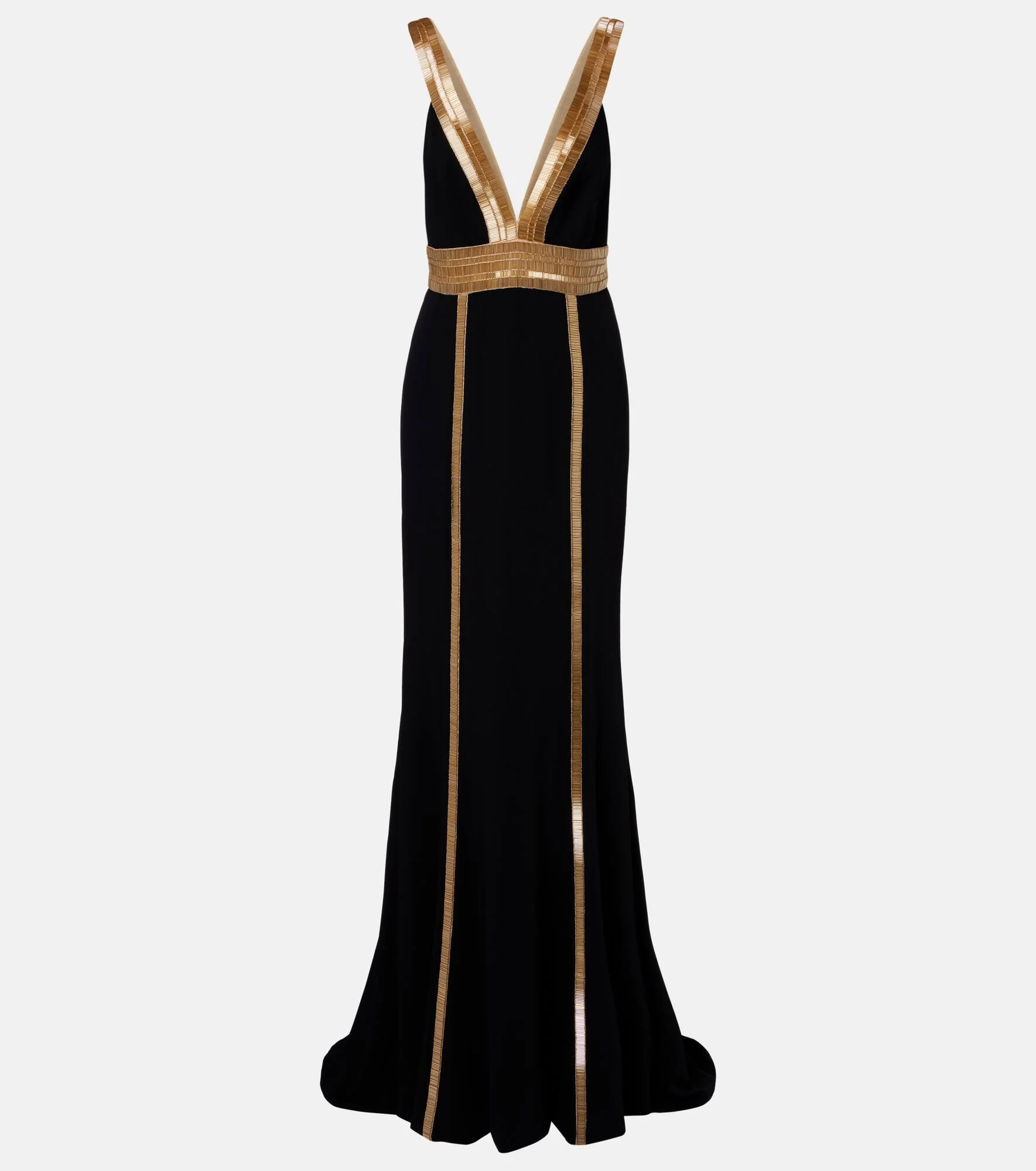 Embellished velvet gown - 1