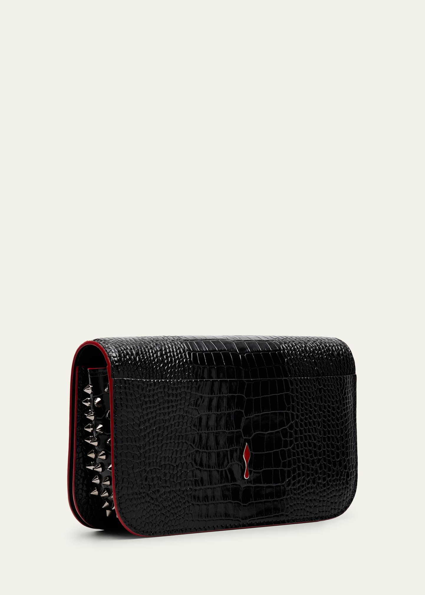 Paloma Small Croc-Embossed Leather Clutch - 3
