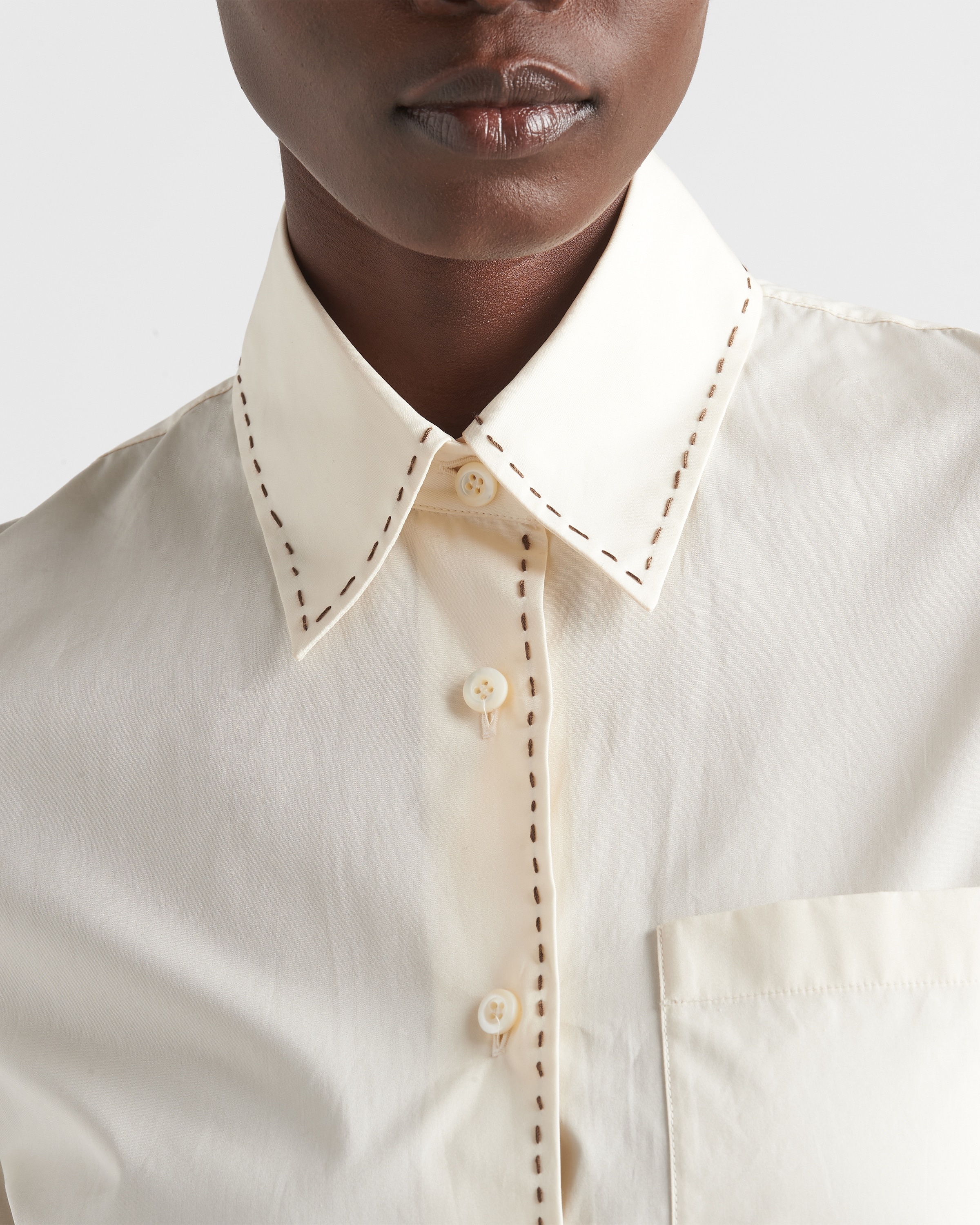 ワンピース Prada Sand Cotton Shirt Dress Prada Sand Cotton Shirt Dress | italist | REVERSIBLE