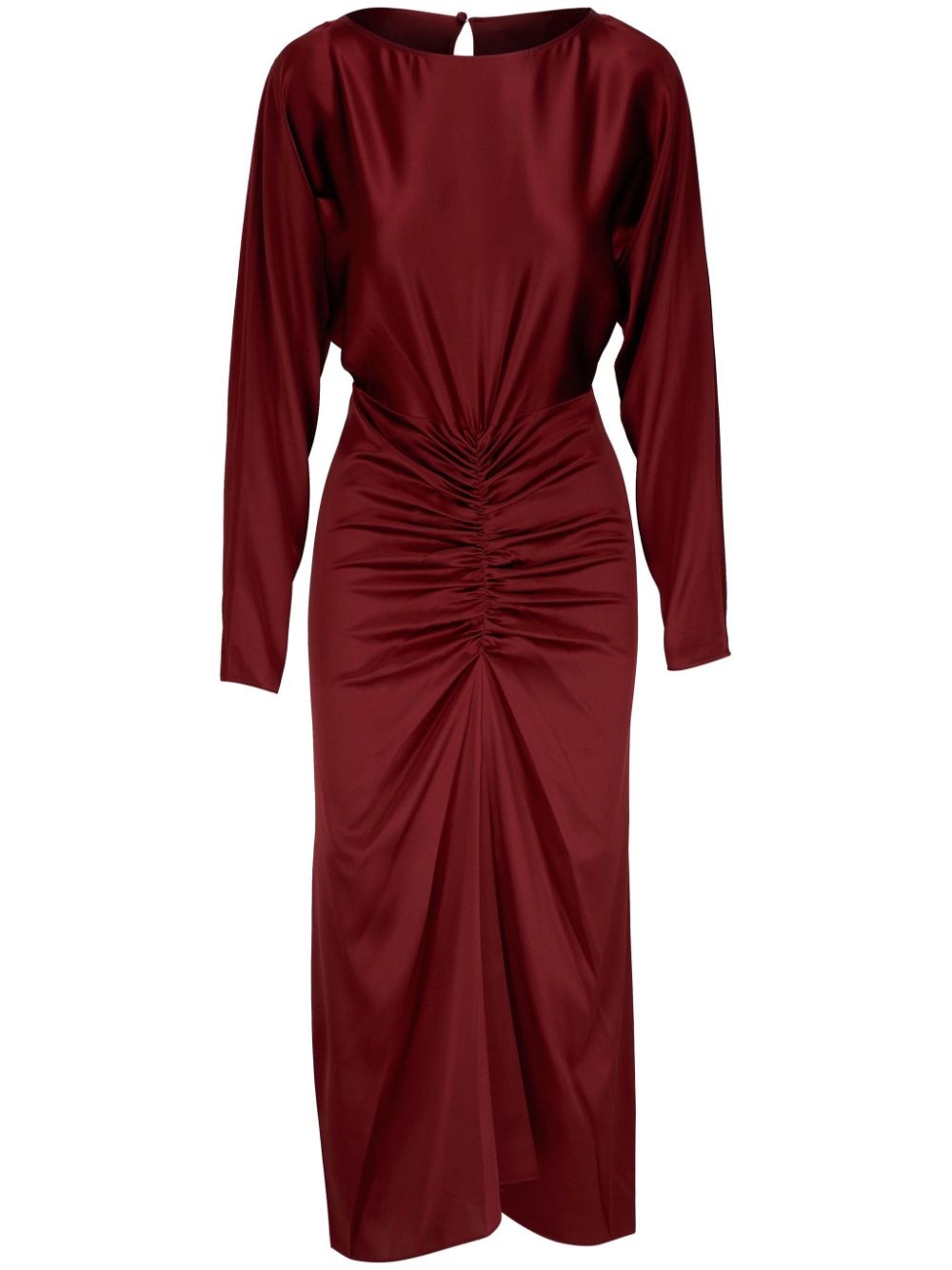 Sabi ruched satin midi dress - 1