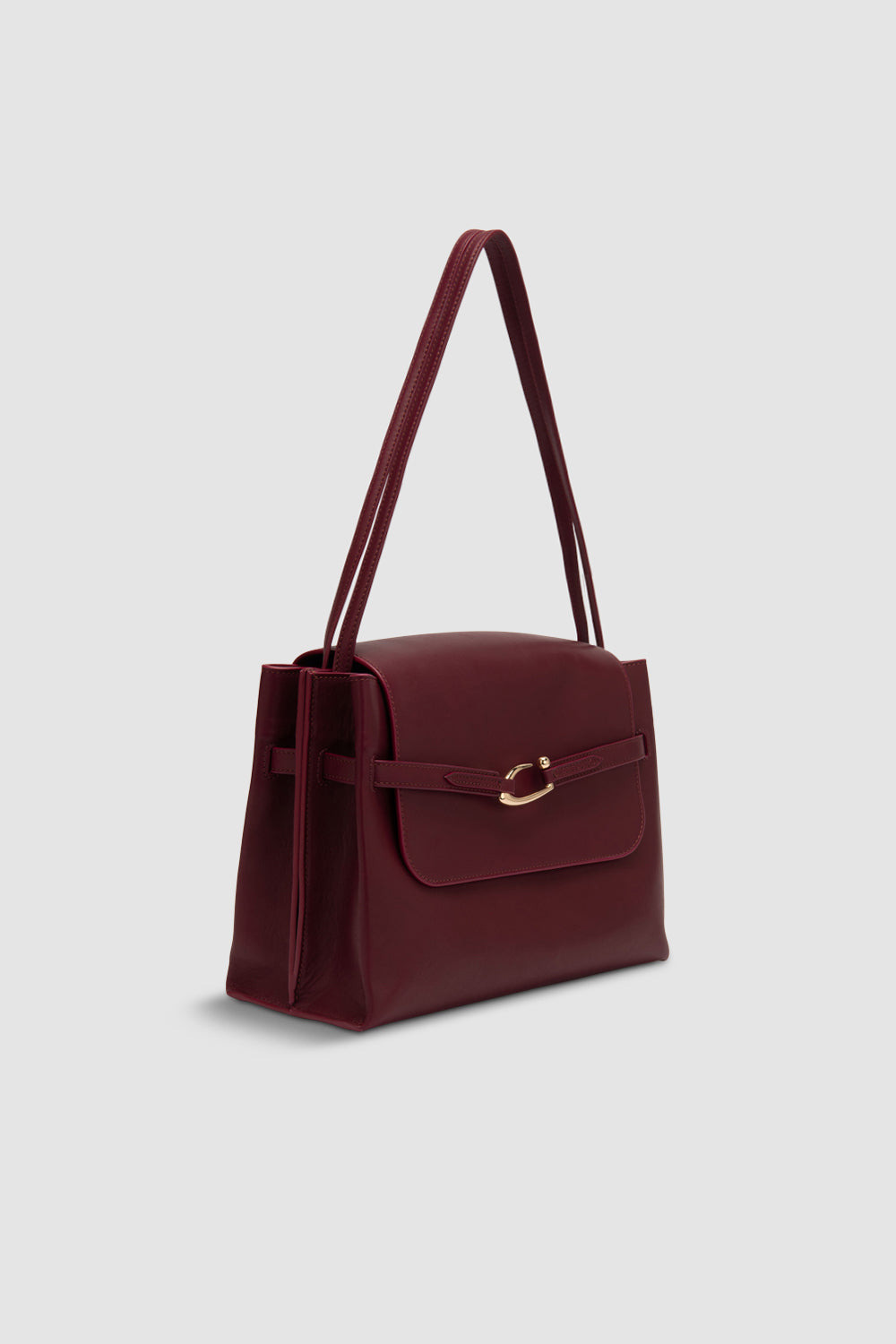 Cora Sour Cherry Nappa Leather Shoulder Bag - 3