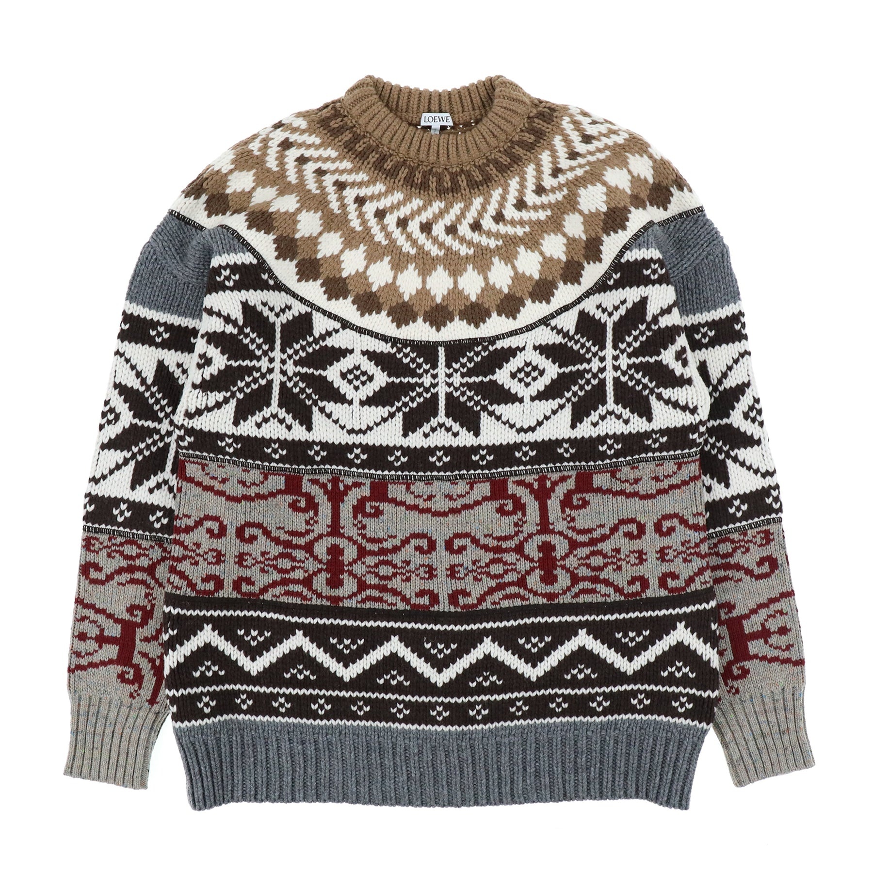 ELN RECYCLED SWEATER / BRW/MULTI - 1