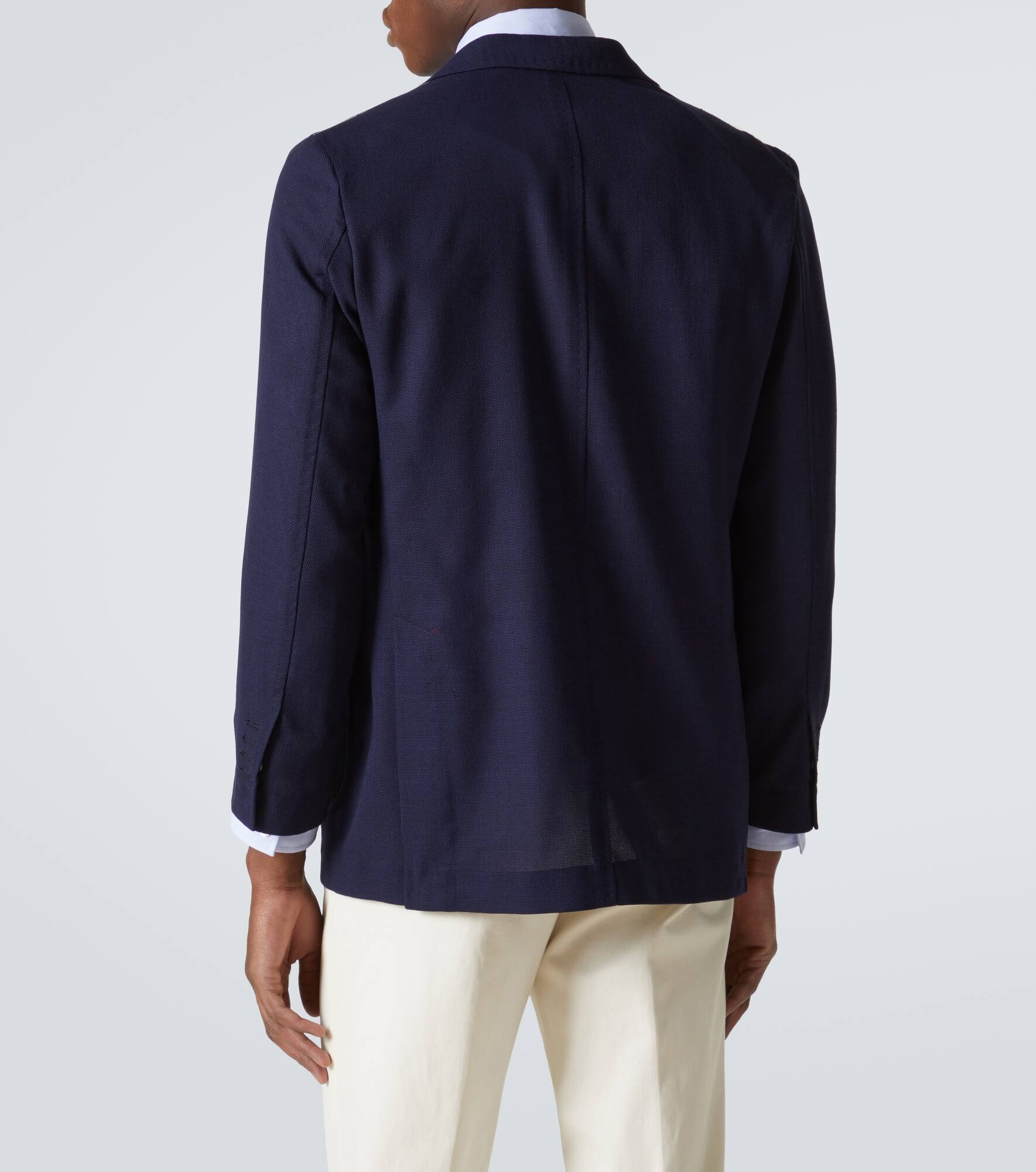 Wool grisaille blazer - 4