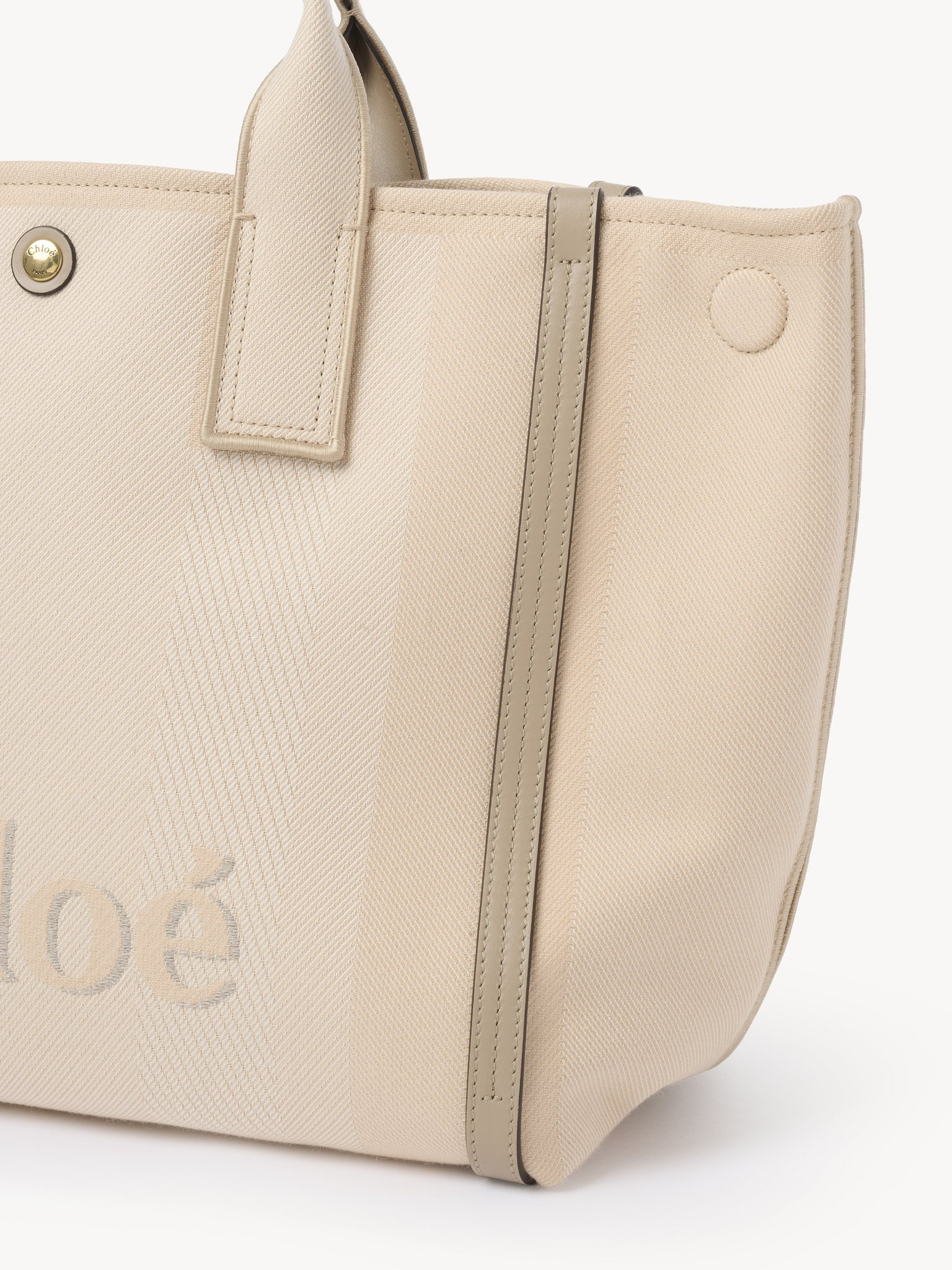 CHLOÉ CARRY TOTE BAG IN CANVAS - 6
