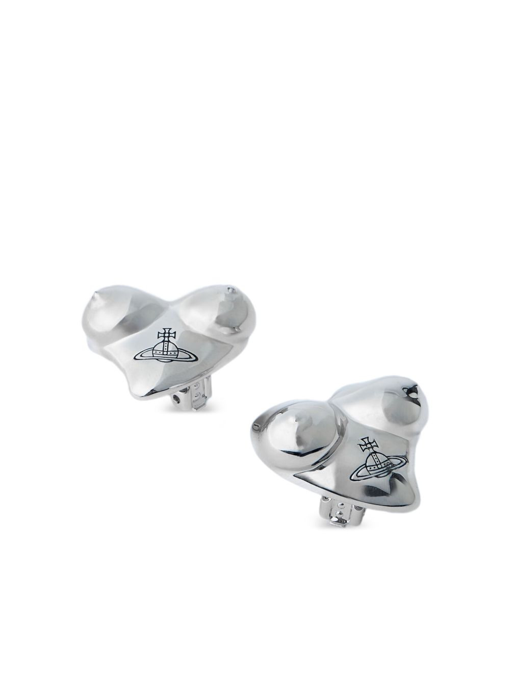 Mimosa logo-engraved earrings - 2