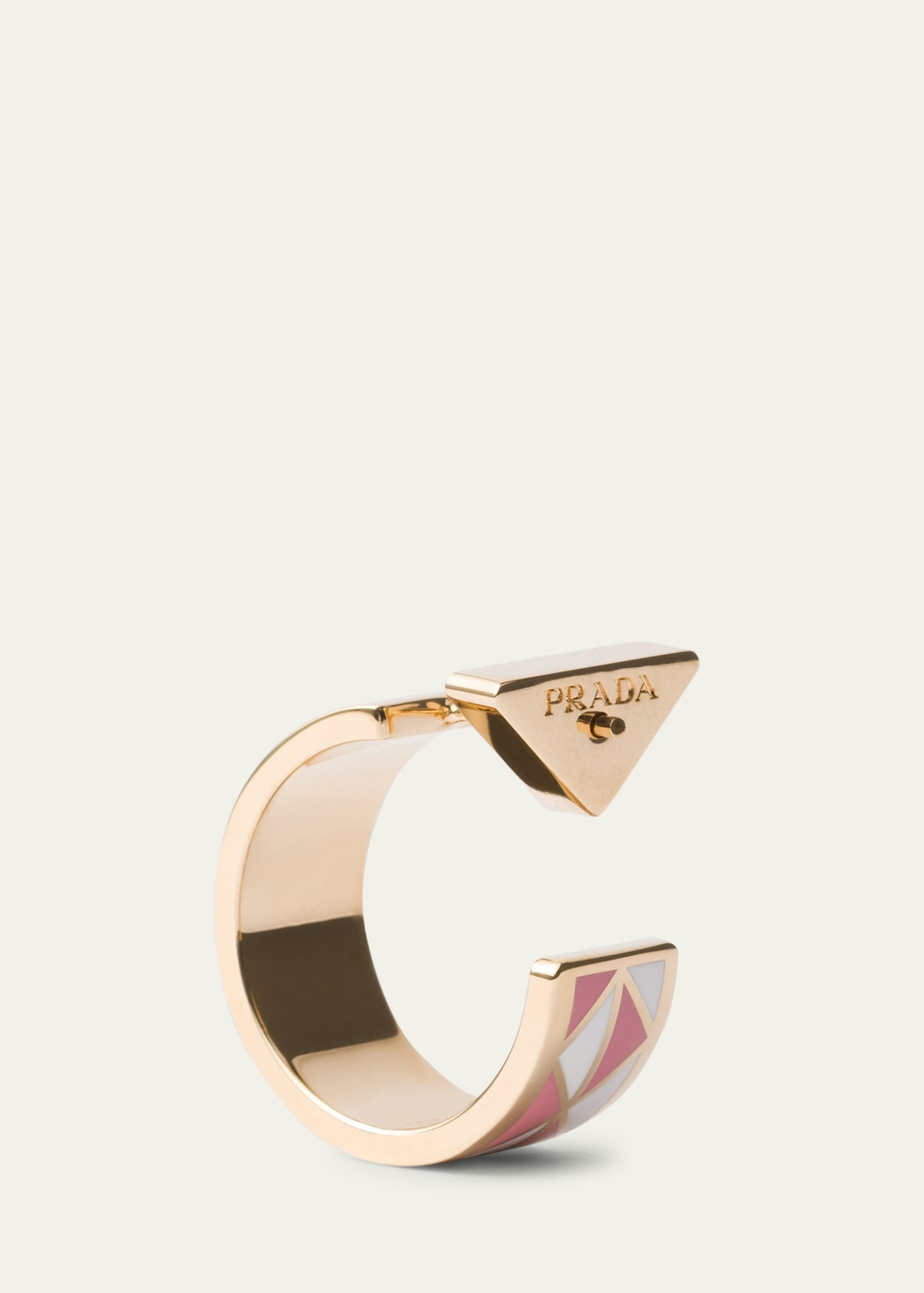 Triangle Symbole Enamel Hoop Earrings - 2
