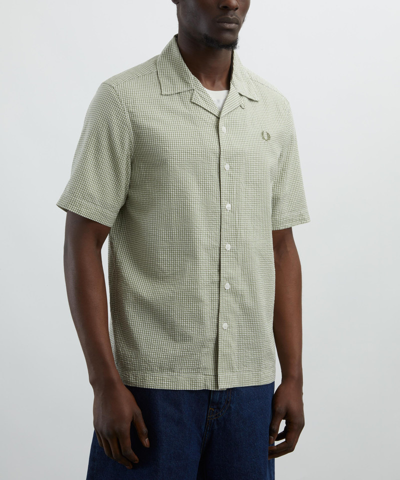 Fred Perry Microgingham Seersucker Shirt outlook