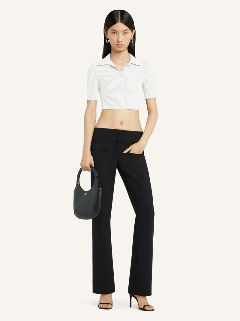 courrèges CROPPED KNIT POLO outlook