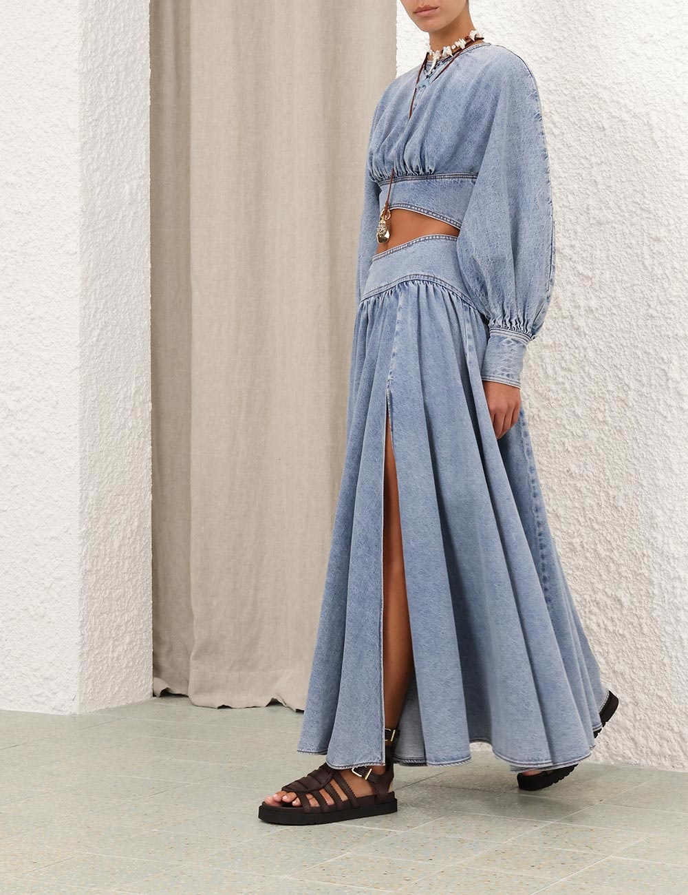 DENIM CIRCLE SKIRT - 8
