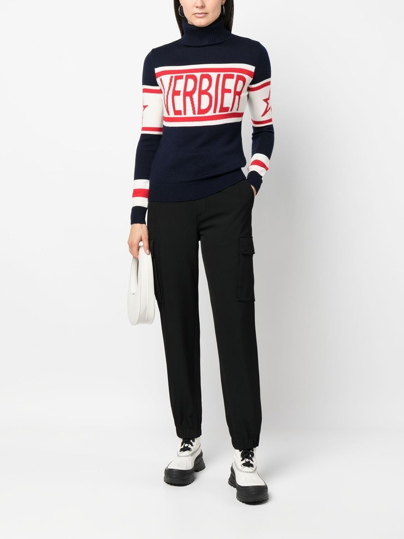 PERFECT MOMENT intarsia-knit roll-neck jumper outlook
