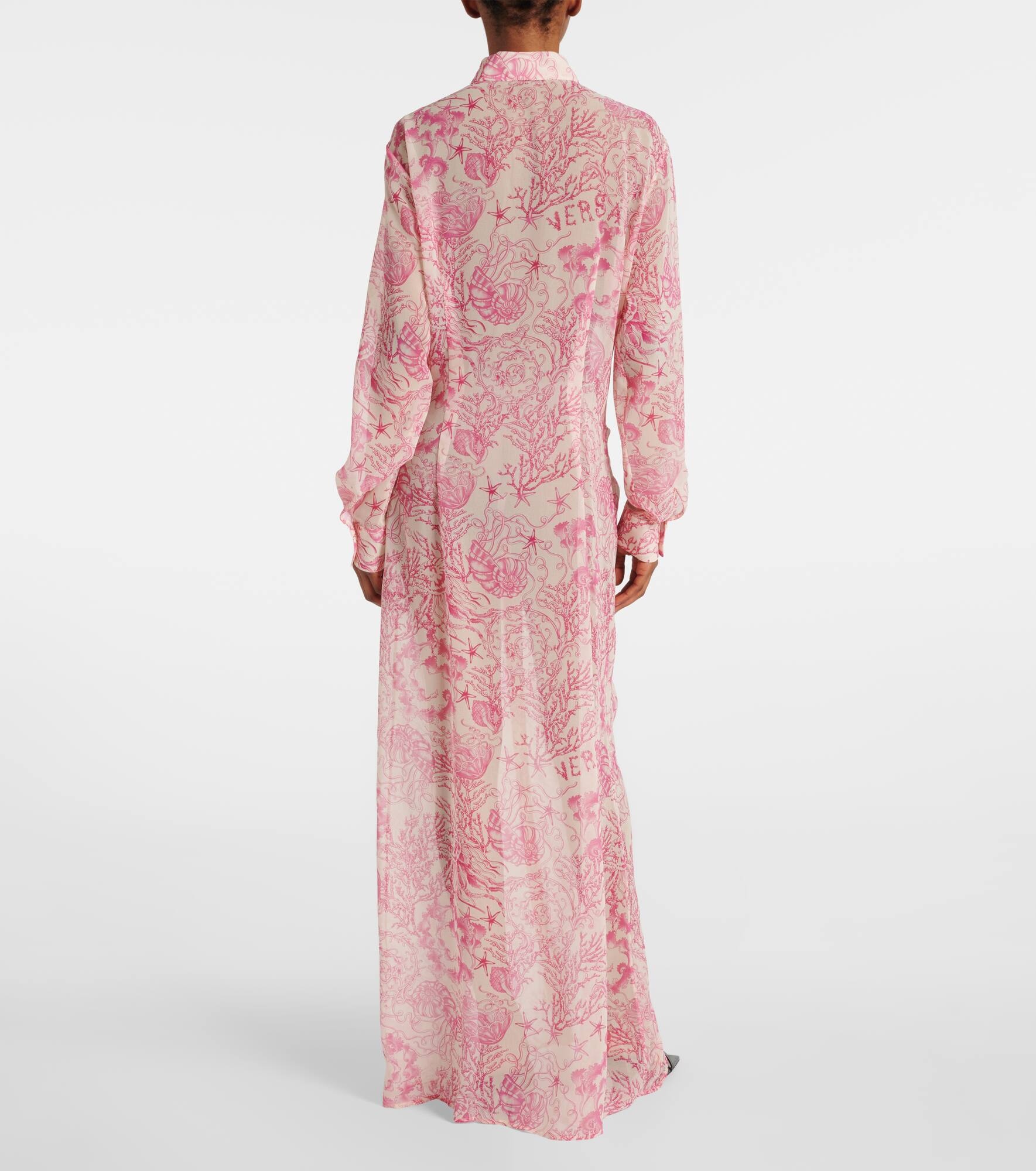 Printed gathered shirt dress - 3
