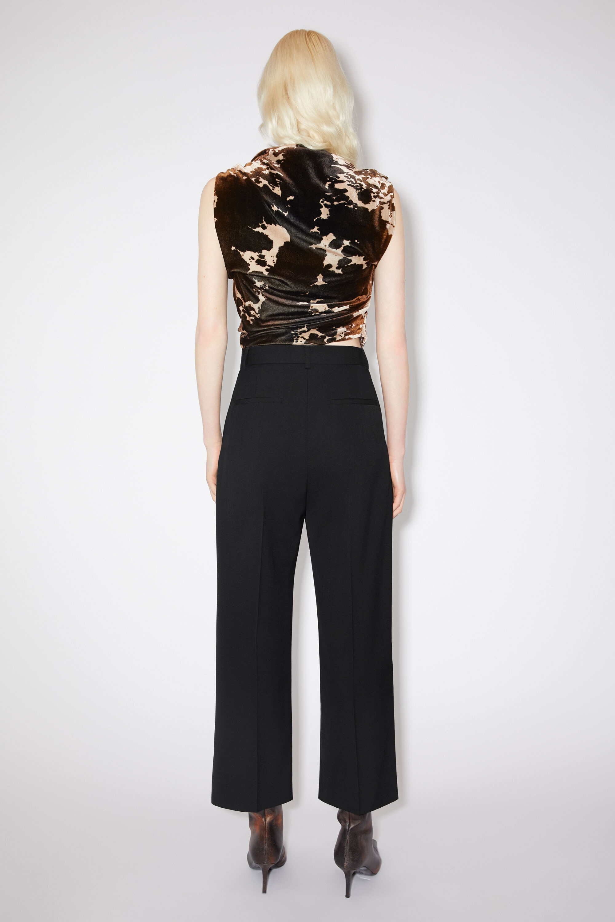 Relaxed tailored trousers - Black - 3