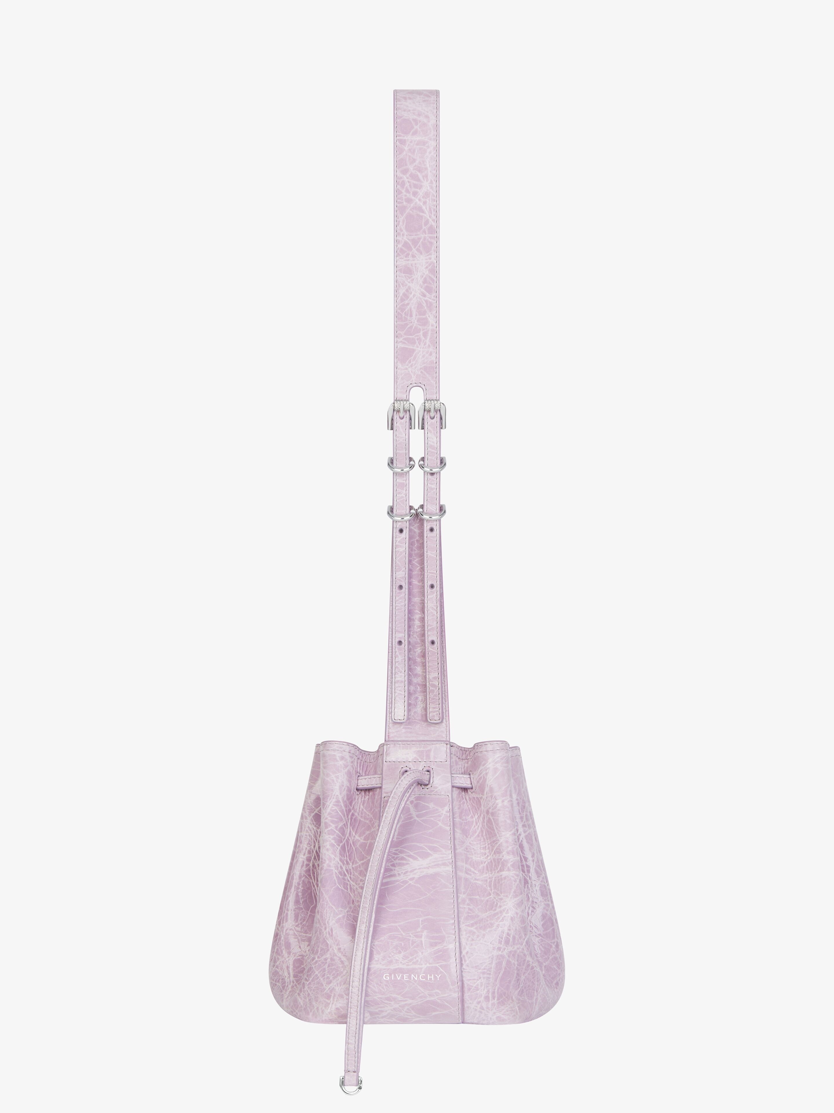 SMALL PUMPKIN BAG IN CRACKLED PATENT LEATHER - 1