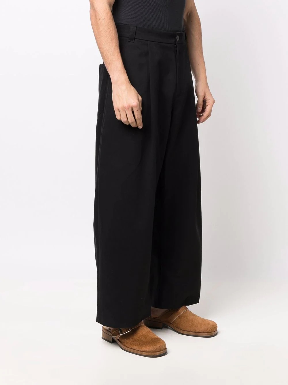 wide-leg high-waisted trousers - 3