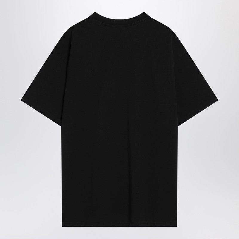 Givenchy Black Cotton T-Shirt With Logo Men - 2