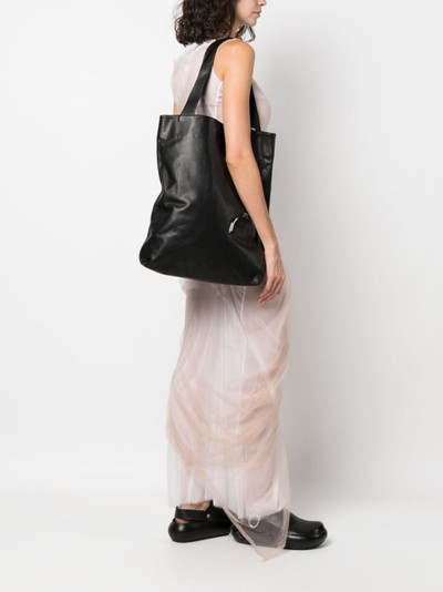 Yohji Yamamoto Clasp leather tote bag outlook