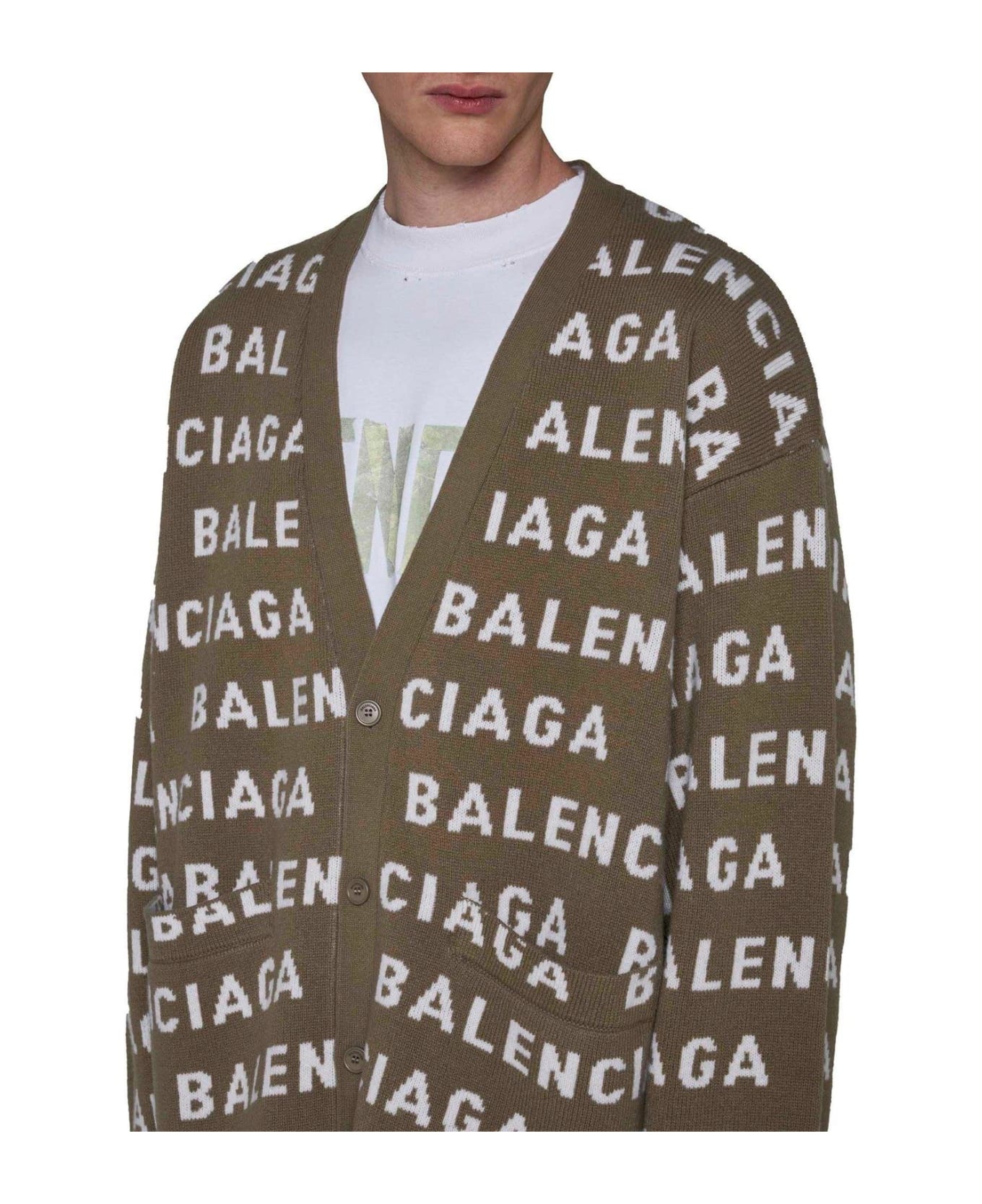 Logo Wool Cardigan - 5