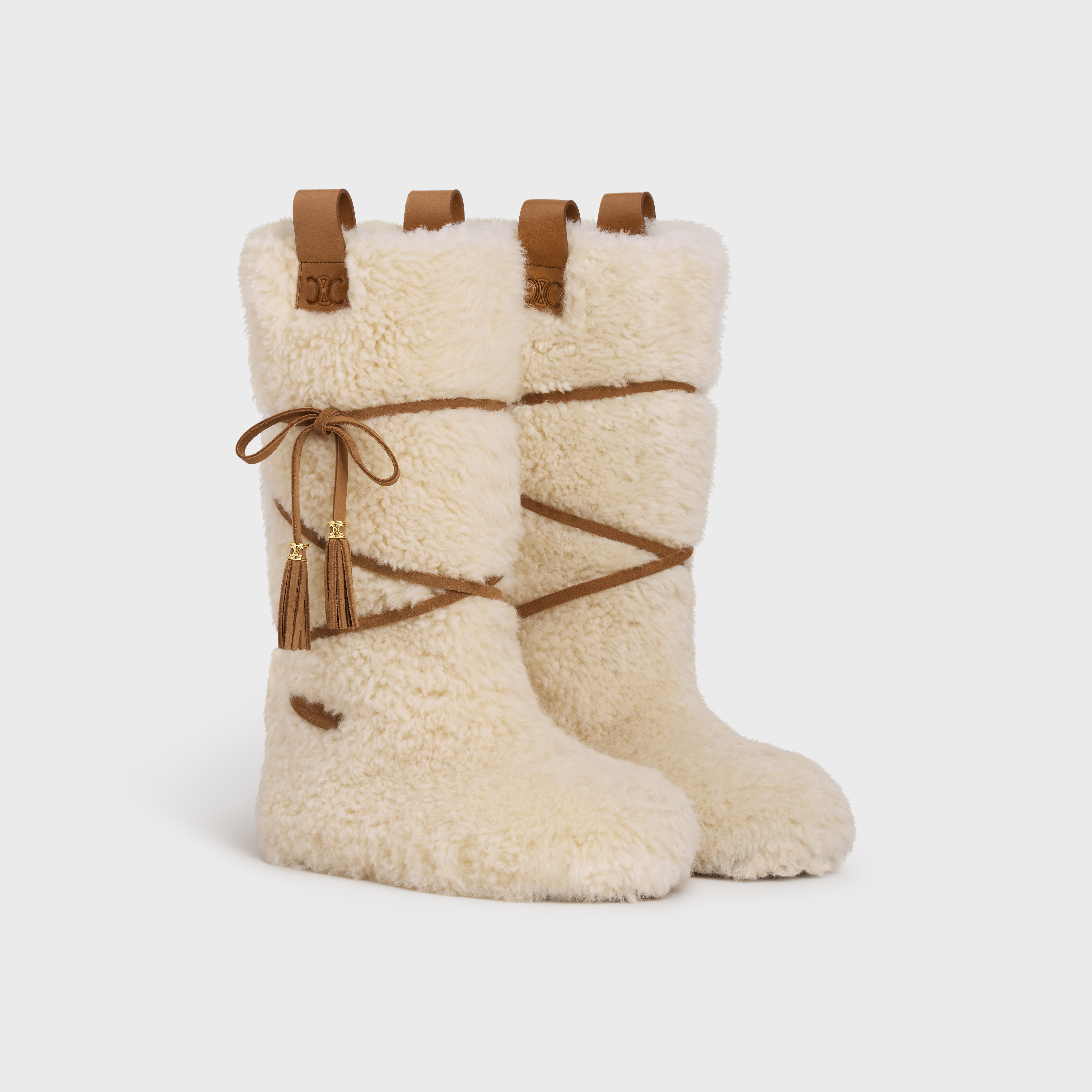 CELINE Fur Laced-up fur boot in Shearling - 2