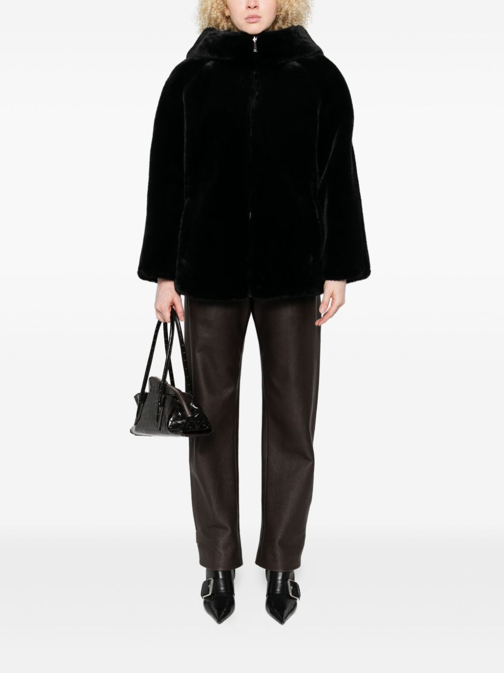 hooded zip-front jacket - 2