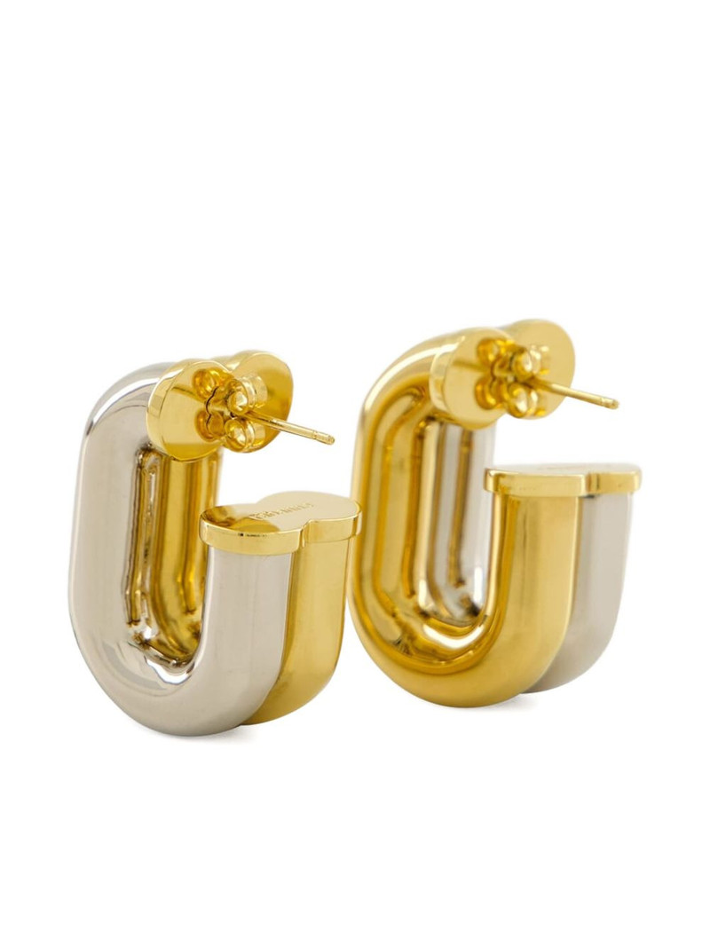 rabanne two-tone hoop earrings outlook
