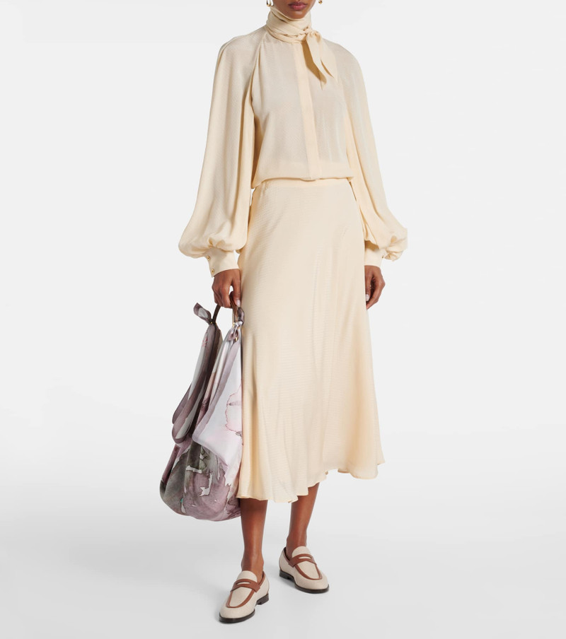 Loro Piana Valmy tie-neck silk blouse outlook