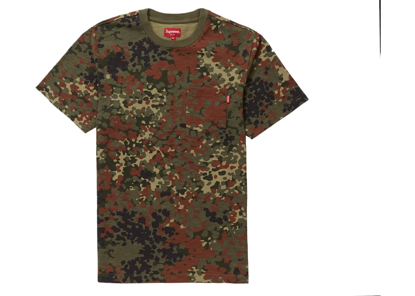 Supreme SS Pocket Tee (SS19) Olive German Camo - 1